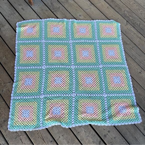 Colorful Crochet Blanket - Picture 2 of 4